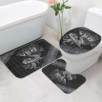 Welsh Celtic Culture Bathroom Set Wales Y Ddraig Goch with Runes Symbols - Wonder Print Shop