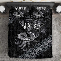 Welsh Celtic Culture Bedding Set Wales Y Ddraig Goch with Runes Symbols - Wonder Print Shop