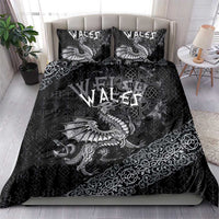 Welsh Celtic Culture Bedding Set Wales Y Ddraig Goch with Runes Symbols - Wonder Print Shop