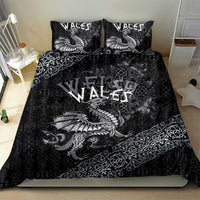 Welsh Celtic Culture Bedding Set Wales Y Ddraig Goch with Runes Symbols - Wonder Print Shop