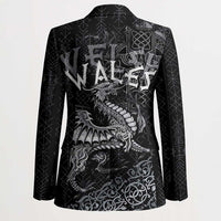 Welsh Celtic Culture Blazer Wales Y Ddraig Goch with Runes Symbols - Wonder Print Shop