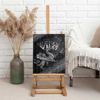 Welsh Celtic Culture Canvas Wall Art Wales Y Ddraig Goch with Runes Symbols - Wonder Print Shop