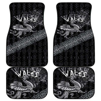 Welsh Celtic Culture Car Mats Wales Y Ddraig Goch with Runes Symbols - Wonder Print Shop