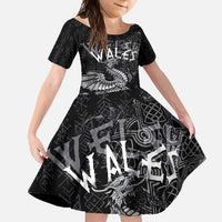 Welsh Celtic Culture Family Matching Mermaid Dress and Hawaiian Shirt Wales Y Ddraig Goch with Runes Symbols - Wonder Print Shop