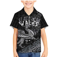 Welsh Celtic Culture Family Matching Mermaid Dress and Hawaiian Shirt Wales Y Ddraig Goch with Runes Symbols - Wonder Print Shop