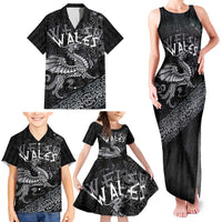 Welsh Celtic Culture Family Matching Tank Maxi Dress and Hawaiian Shirt Wales Y Ddraig Goch with Runes Symbols - Wonder Print Shop