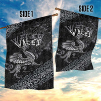 Welsh Celtic Culture Garden Flag Wales Y Ddraig Goch with Runes Symbols - Wonder Print Shop