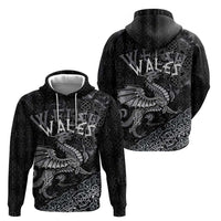 Welsh Celtic Culture Hoodie Wales Y Ddraig Goch with Runes Symbols - Wonder Print Shop