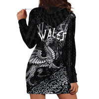 Welsh Celtic Culture Hoodie Dress Wales Y Ddraig Goch with Runes Symbols - Wonder Print Shop