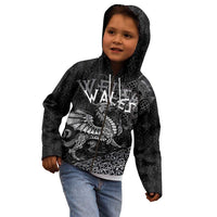 Welsh Celtic Culture Kid Hoodie Wales Y Ddraig Goch with Runes Symbols - Wonder Print Shop
