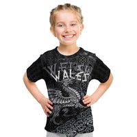 Welsh Celtic Culture Kid T Shirt Wales Y Ddraig Goch with Runes Symbols - Wonder Print Shop