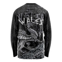 Welsh Celtic Culture Long Sleeve Shirt Wales Y Ddraig Goch with Runes Symbols - Wonder Print Shop