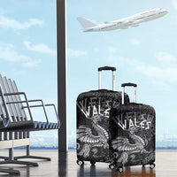 Welsh Celtic Culture Luggage Cover Wales Y Ddraig Goch with Runes Symbols - Wonder Print Shop