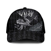 Welsh Celtic Culture Mesh Trucker Cap Wales Y Ddraig Goch with Runes Symbols - Wonder Print Shop