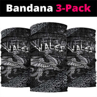 Welsh Celtic Culture Neck Gaiter Wales Y Ddraig Goch with Runes Symbols - Wonder Print Shop