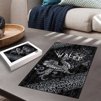 Welsh Celtic Culture Puzzle Wales Y Ddraig Goch with Runes Symbols - Wonder Print Shop