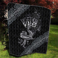 Welsh Celtic Culture Quilt Wales Y Ddraig Goch with Runes Symbols - Wonder Print Shop