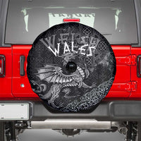 Welsh Celtic Culture Spare Tire Cover Wales Y Ddraig Goch with Runes Symbols - Wonder Print Shop