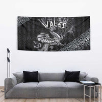 Welsh Celtic Culture Tapestry Wales Y Ddraig Goch with Runes Symbols - Wonder Print Shop