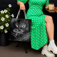 Welsh Celtic Culture Tote Bag Wales Y Ddraig Goch with Runes Symbols - Wonder Print Shop