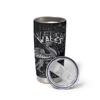 Welsh Celtic Culture Tumbler Cup Wales Y Ddraig Goch with Runes Symbols - Wonder Print Shop