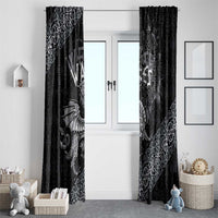 Welsh Celtic Culture Window Curtain Wales Y Ddraig Goch with Runes Symbols - Wonder Print Shop