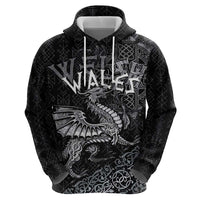 Welsh Celtic Culture Zip Hoodie Wales Y Ddraig Goch with Runes Symbols - Wonder Print Shop