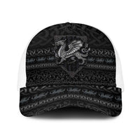 Welsh Celtic Culture Baseball Net Cap Wales Y Ddraig Goch with Knot - Wonder Print Shop