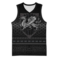 Welsh Celtic Culture Basketball Jersey Wales Y Ddraig Goch with Knot - Wonder Print Shop