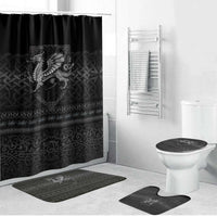 Welsh Celtic Culture Bathroom Set Wales Y Ddraig Goch with Knot - Wonder Print Shop