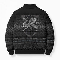 Welsh Celtic Culture Bomber Puffer Jacket Wales Y Ddraig Goch with Knot - Wonder Print Shop