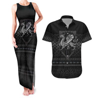 Welsh Celtic Culture Couples Matching Tank Maxi Dress and Hawaiian Shirt Wales Y Ddraig Goch with Knot - Wonder Print Shop