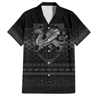 Welsh Celtic Culture Family Matching Long Sleeve Bodycon Dress and Hawaiian Shirt Wales Y Ddraig Goch with Knot - Wonder Print Shop