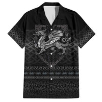Welsh Celtic Culture Family Matching Short Sleeve Bodycon Dress and Hawaiian Shirt Wales Y Ddraig Goch with Knot - Wonder Print Shop