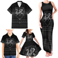 Welsh Celtic Culture Family Matching Tank Maxi Dress and Hawaiian Shirt Wales Y Ddraig Goch with Knot - Wonder Print Shop