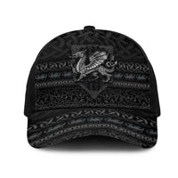 Welsh Celtic Culture Mesh Trucker Cap Wales Y Ddraig Goch with Knot - Wonder Print Shop