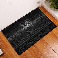 Welsh Celtic Culture Rubber Doormat Wales Y Ddraig Goch with Knot - Wonder Print Shop