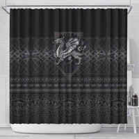 Welsh Celtic Culture Shower Curtain Wales Y Ddraig Goch with Knot - Wonder Print Shop