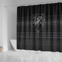 Welsh Celtic Culture Shower Curtain Wales Y Ddraig Goch with Knot - Wonder Print Shop