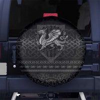 Welsh Celtic Culture Spare Tire Cover Wales Y Ddraig Goch with Knot - Wonder Print Shop