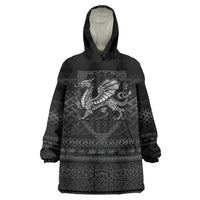 Welsh Celtic Culture Wearable Blanket Hoodie Wales Y Ddraig Goch with Knot - Wonder Print Shop