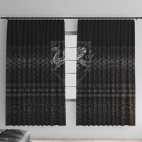 Welsh Celtic Culture Window Curtain Wales Y Ddraig Goch with Knot - Wonder Print Shop