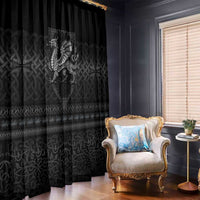 Welsh Celtic Culture Window Curtain Wales Y Ddraig Goch with Knot - Wonder Print Shop