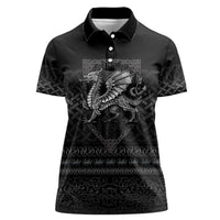 Welsh Celtic Culture Women Polo Shirt Wales Y Ddraig Goch with Knot - Wonder Print Shop