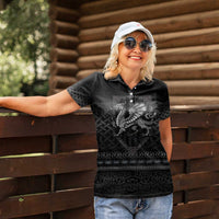 Welsh Celtic Culture Women Polo Shirt Wales Y Ddraig Goch with Knot - Wonder Print Shop