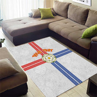Personalized Yorkshire Celtic Heritage Area Rug Cross Style - Wonder Print Shop