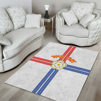 Personalized Yorkshire Celtic Heritage Area Rug Cross Style - Wonder Print Shop