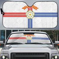Personalized Yorkshire Celtic Heritage Auto Sun Shade Cross Style - Wonder Print Shop