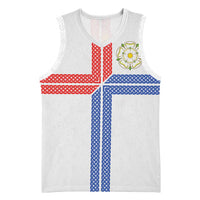 Personalized Yorkshire Celtic Heritage Basketball Jersey Cross Style - Wonder Print Shop