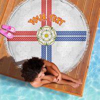 Personalized Yorkshire Celtic Heritage Beach Blanket Cross Style - Wonder Print Shop